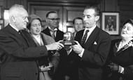 Matthews receiving the first ever Ballon d'Or